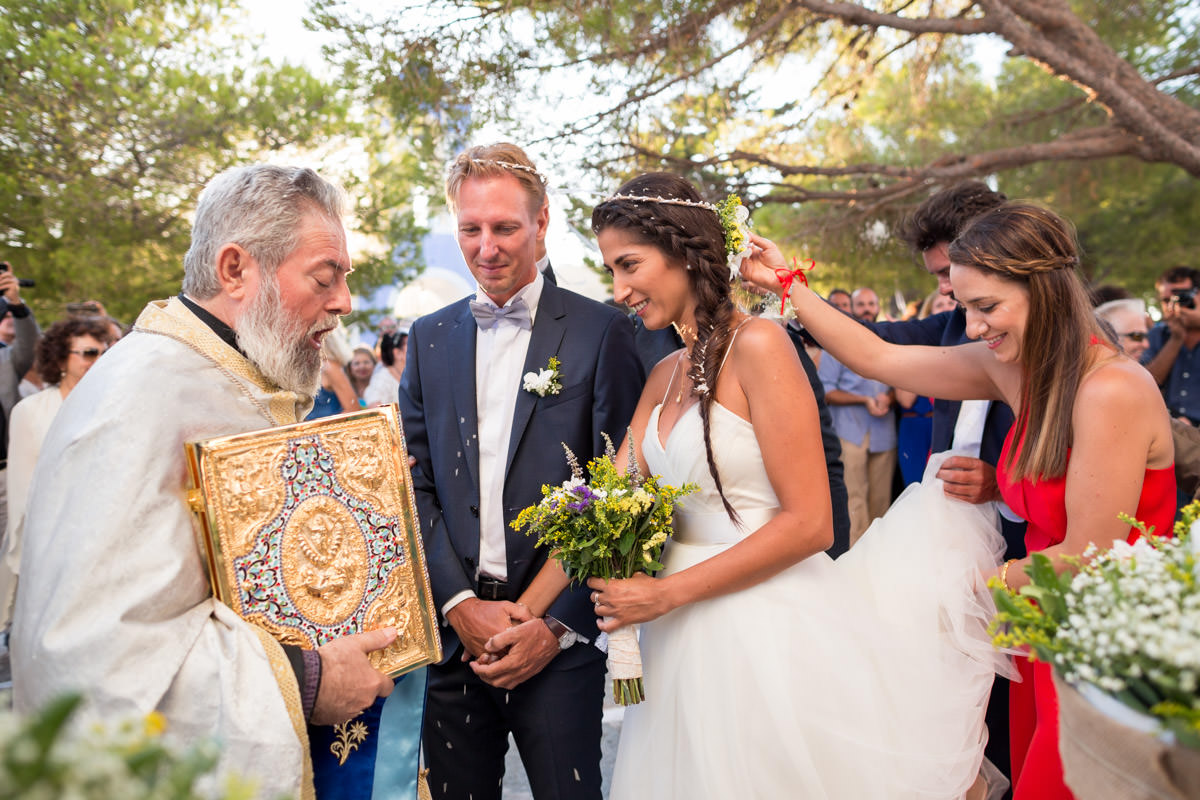 wedding ceremony in Tzia