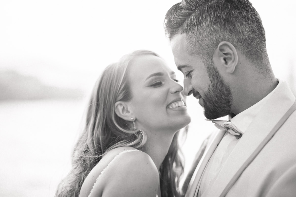 bride and groom enjoying the photo-shoot