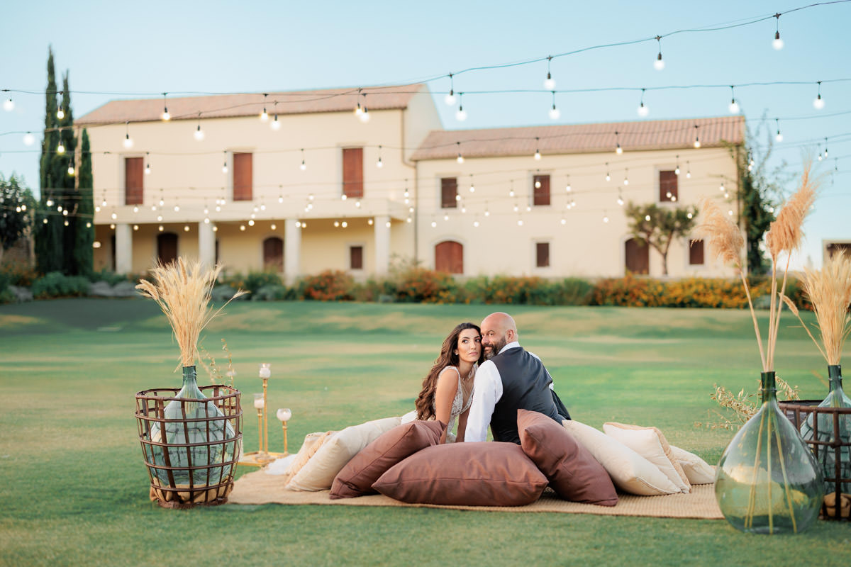 Wedding photo shoot in Roxani Estate in Crete