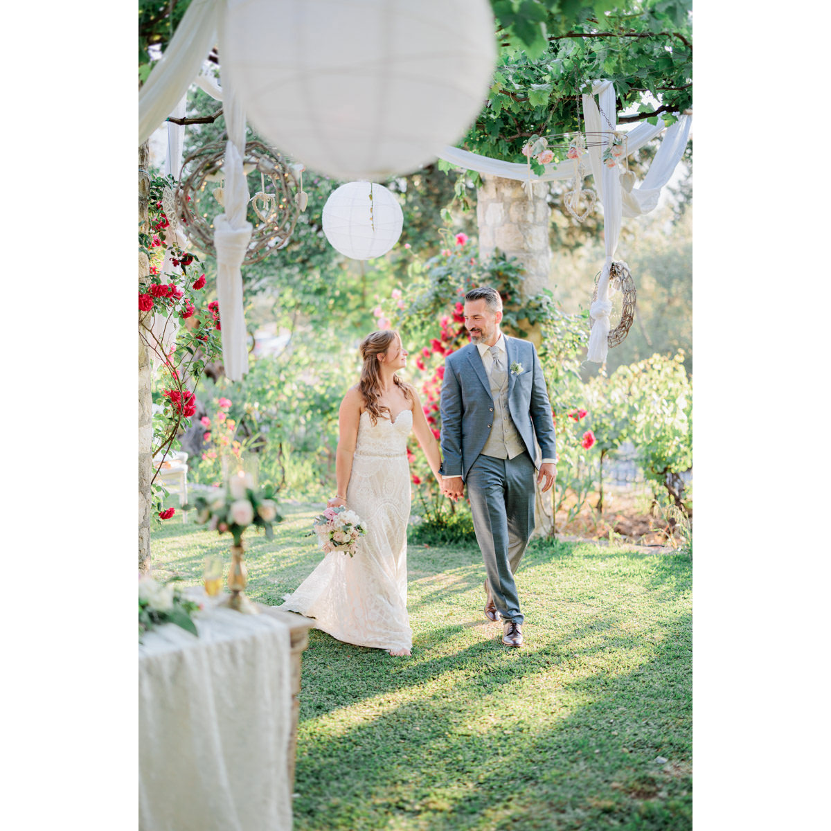 wedding portrait in Durakis winery