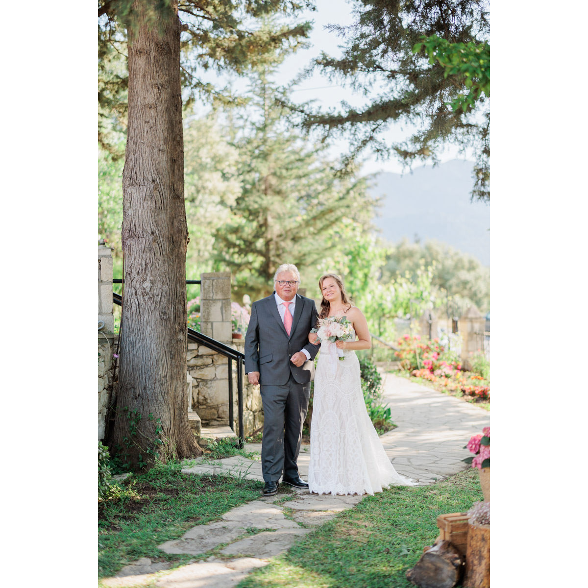 walking down the aisle in Durakis winery