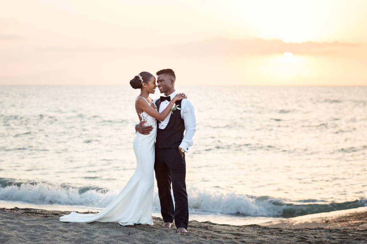 wedding portraits during the sunset