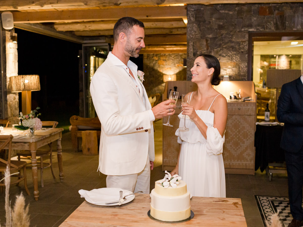 cutting the cake