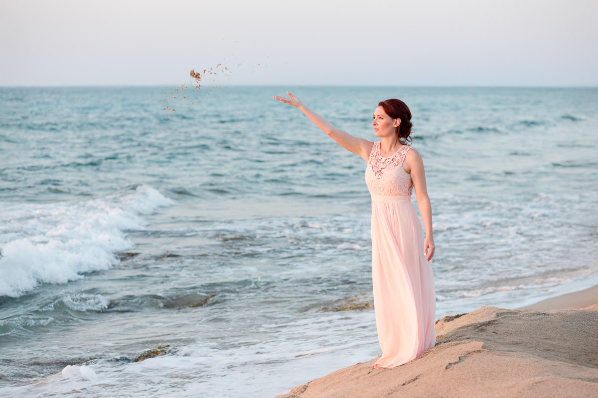 beautiful lady by the sea