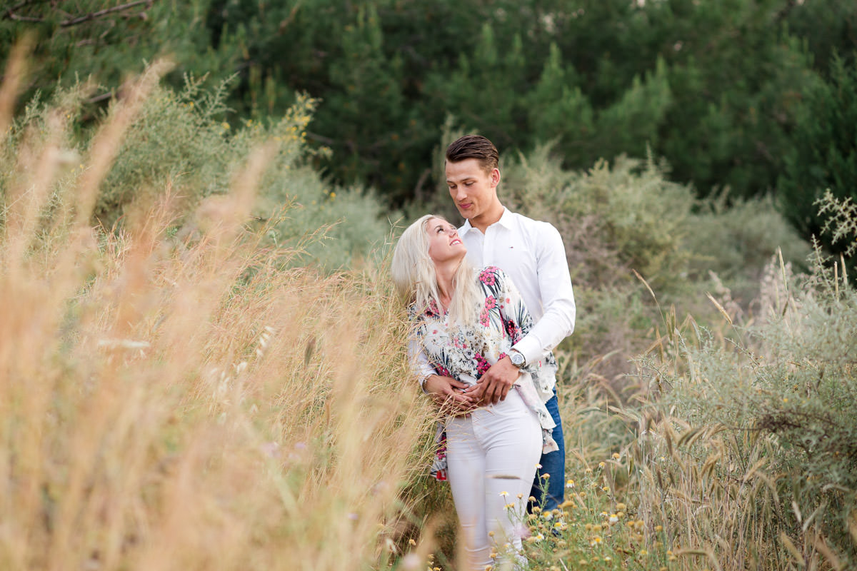 colourful portrait of a couple in love