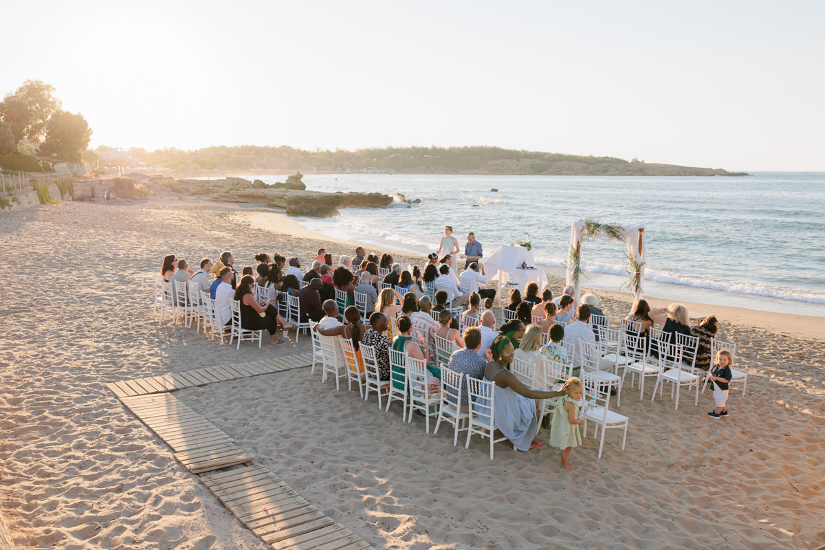 wedding ceremony at the beach in Chania