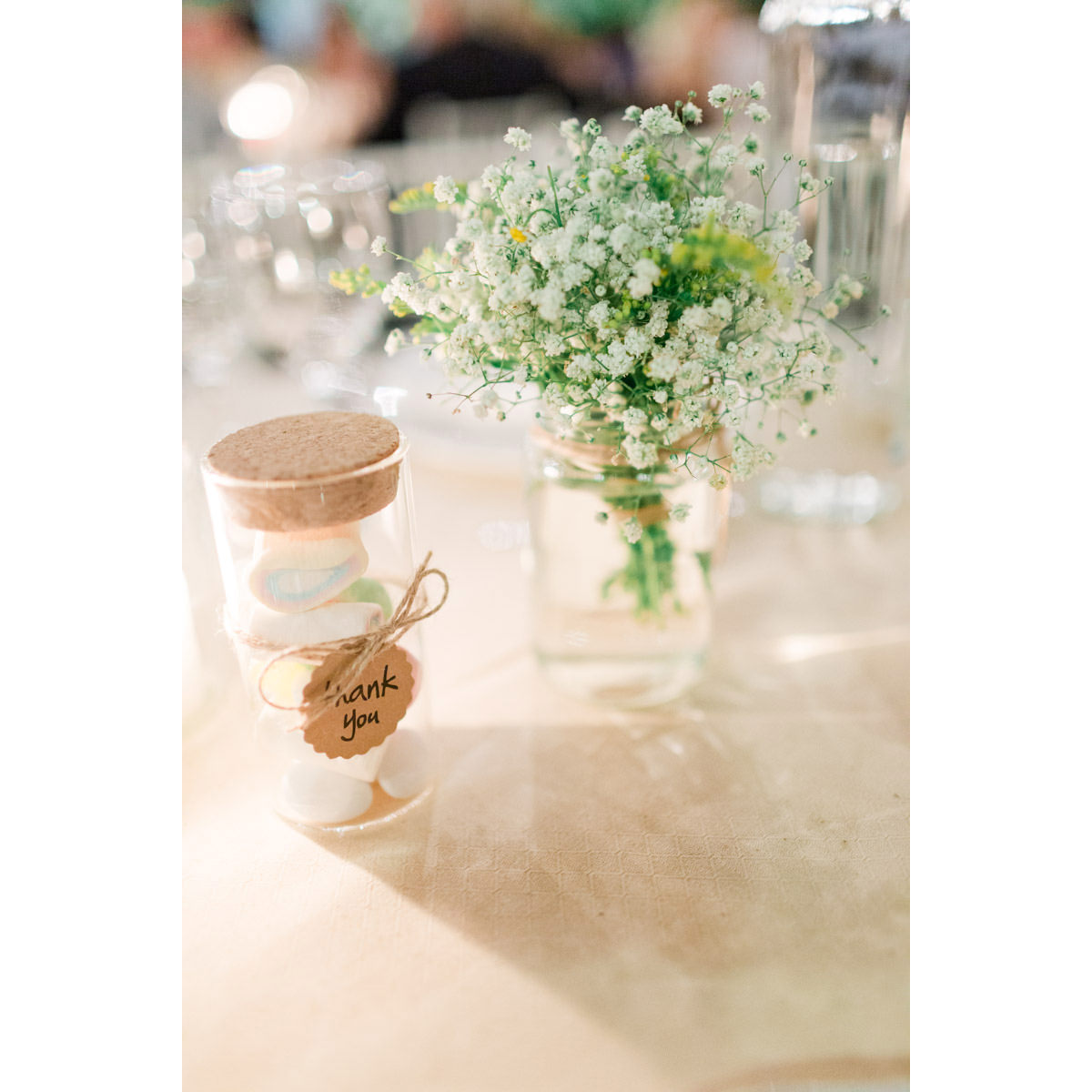 wedding decoration on a dinner table