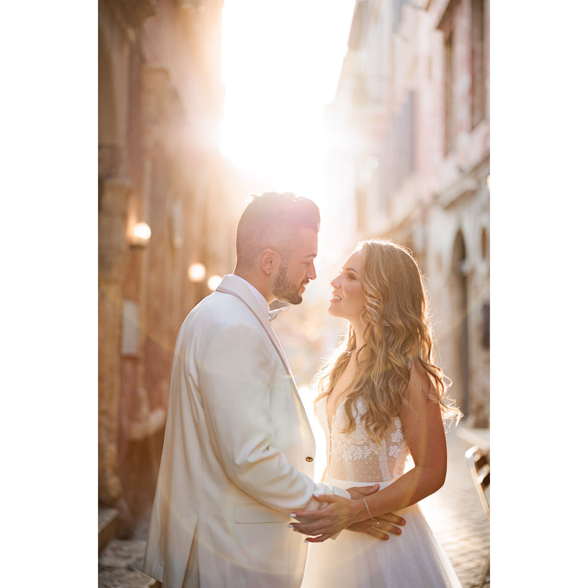 intimate wedding photo in Crete