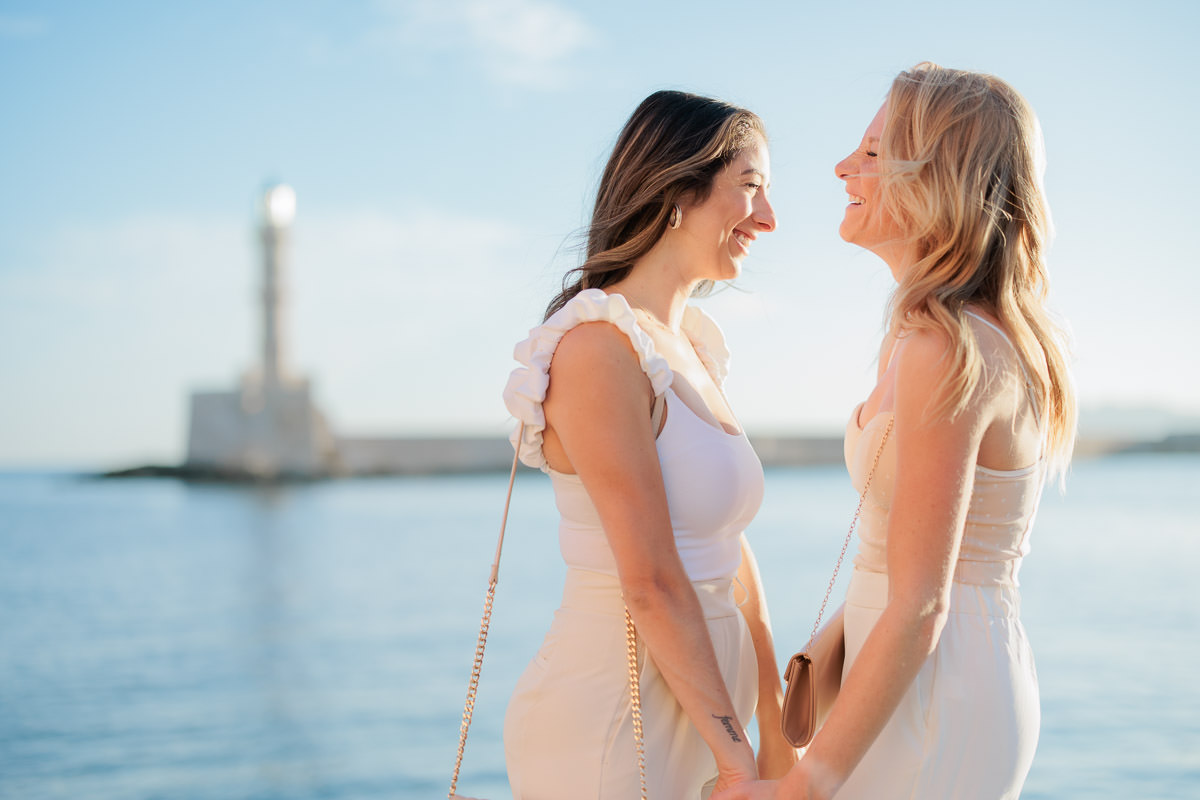 wedding Proposal in Chania old harbour