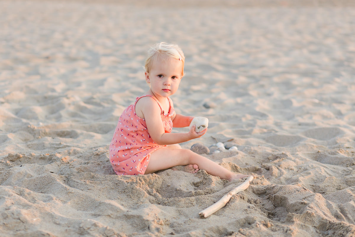 a kid at the beach