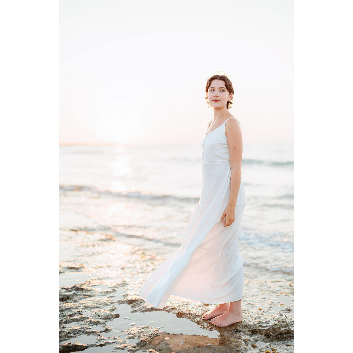 young girl in a beach