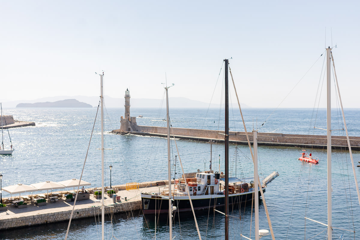 old venetial harbour and lighthouse of Chania