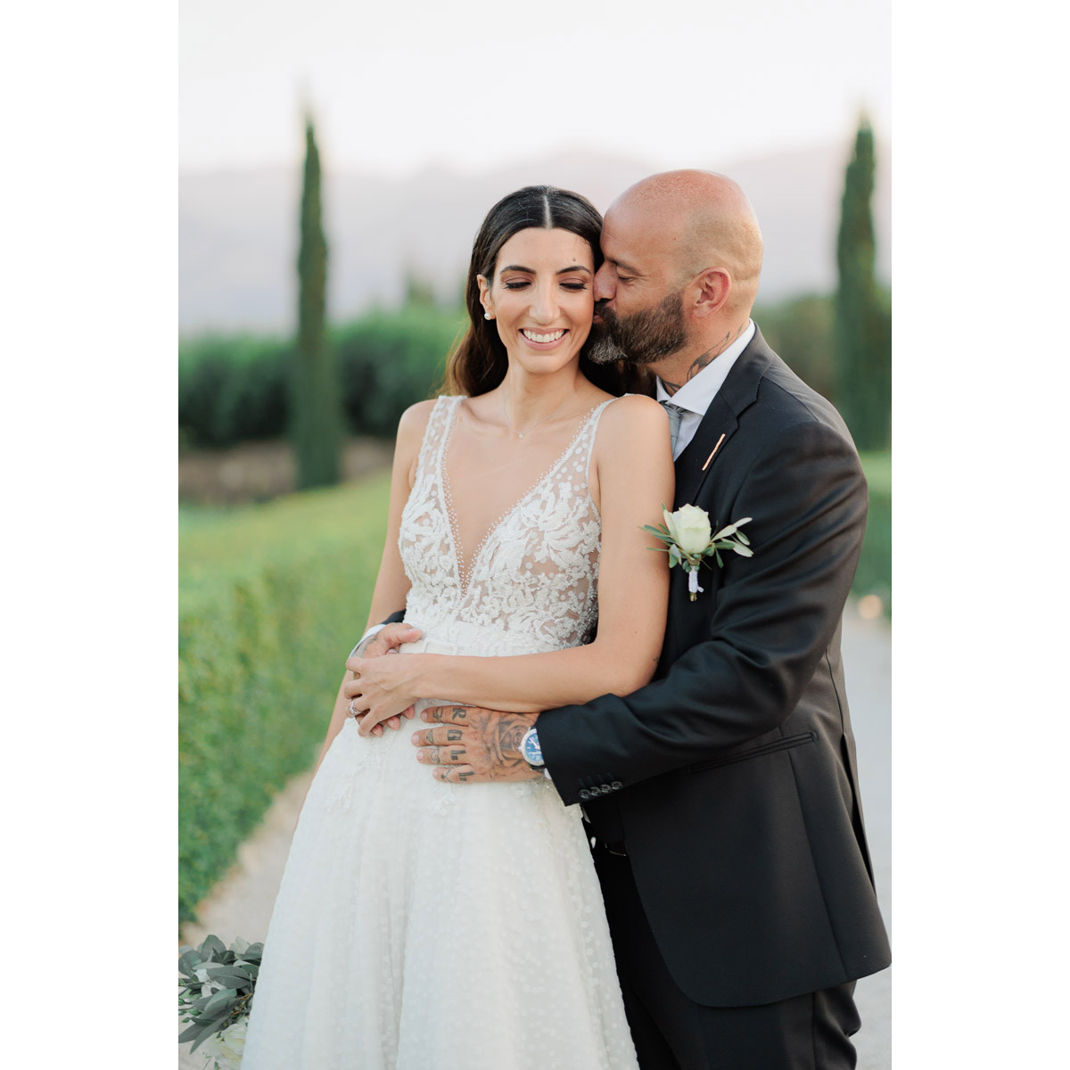 groom kisses the bride