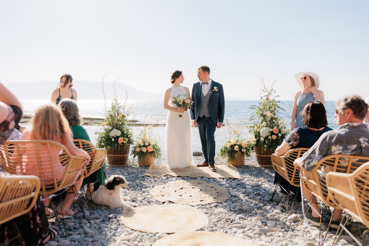 Wedding Ceremony in Seaesta Restaurant in Ravdoucha beach